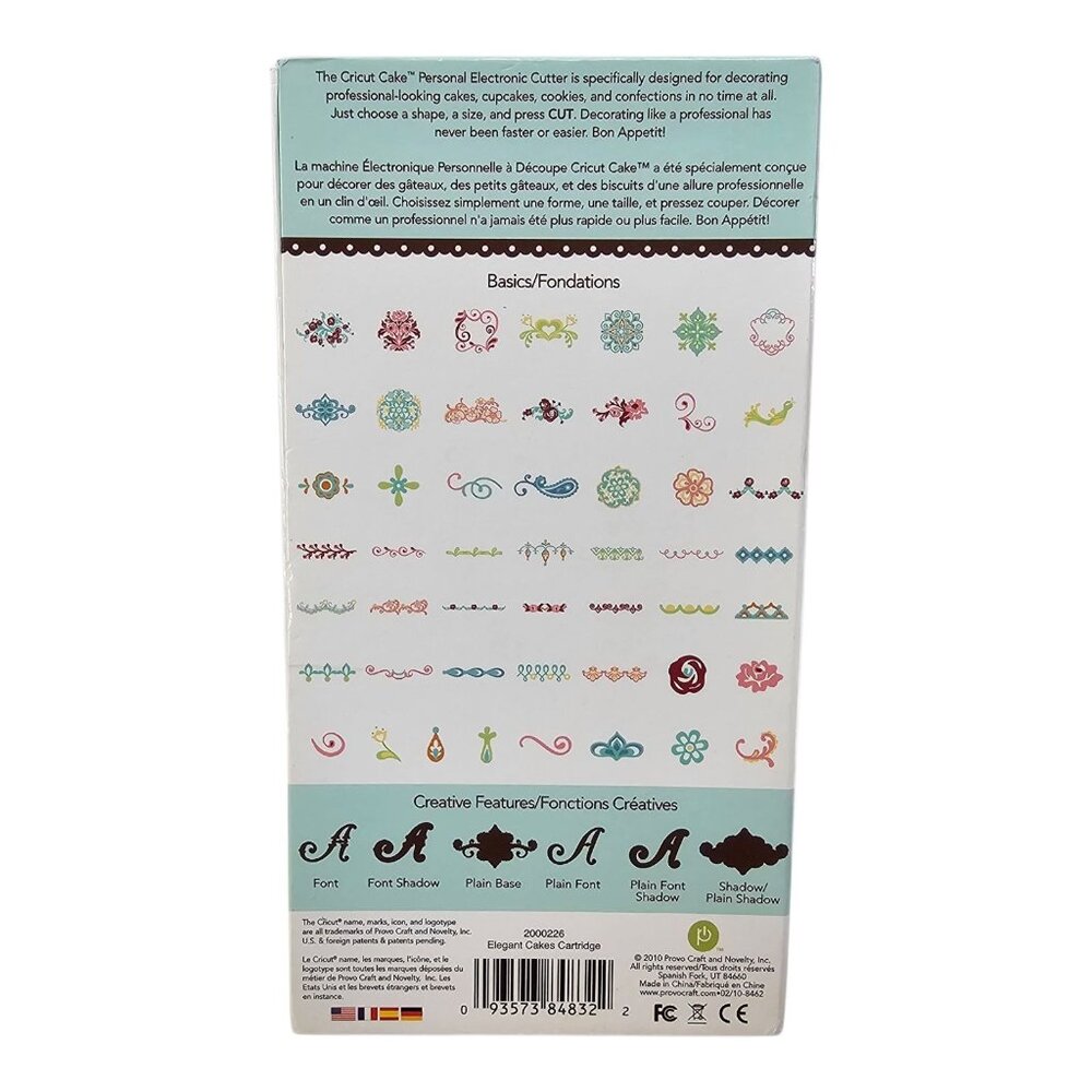 Cricut Cake Provo Craft Cartridge Elegant Cakes 2000226 Link Status Unknown - Picture 3 of 12